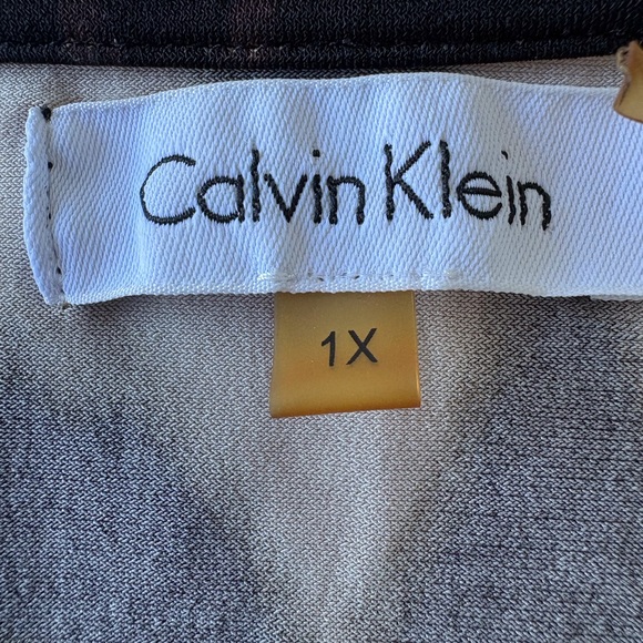 Calvin Klein 1X Cowl Neck Sleeveless Animal Print Stretch Top Office Career Work - Picture 2 of 10